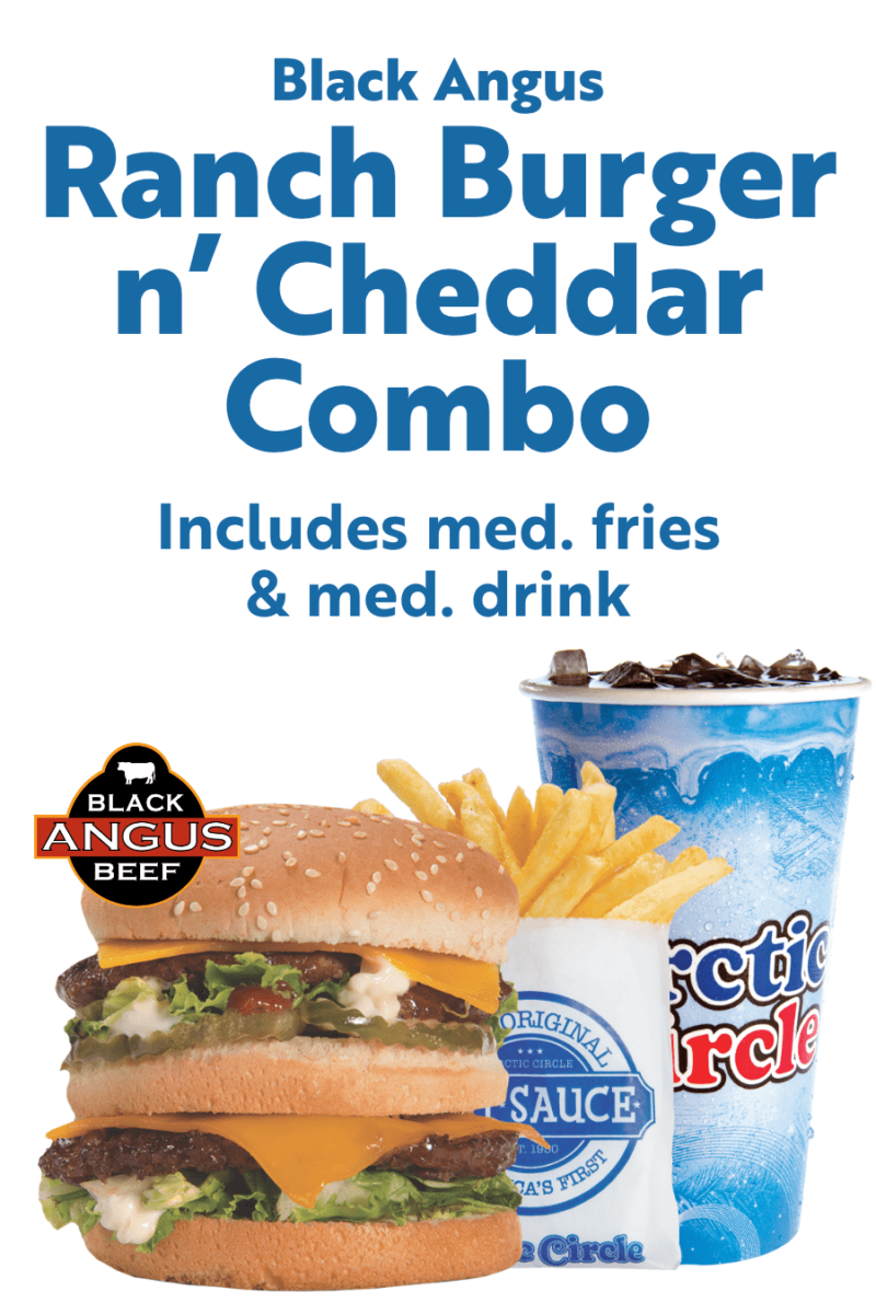 Ranch Burger n' Cheddar Combo - Includes med. fries & med. drink
