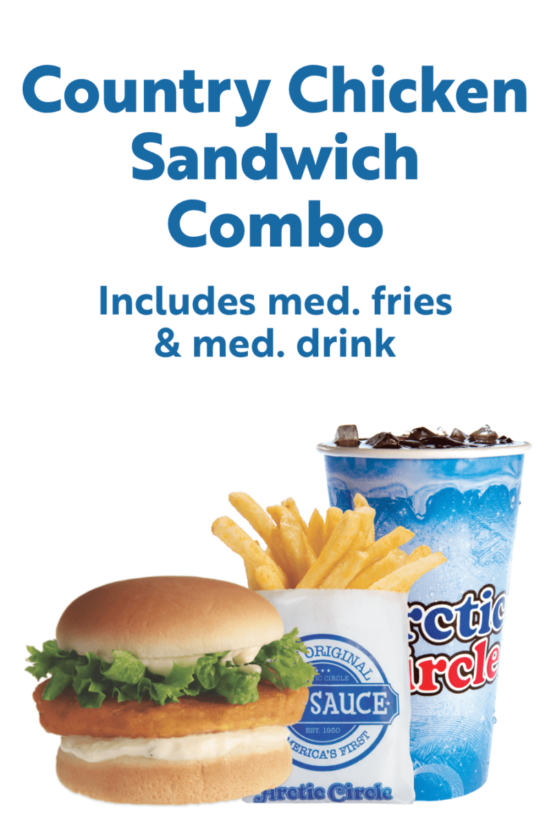 Country Chicken Sandwich Combo - Includes med. fries & med. drink
