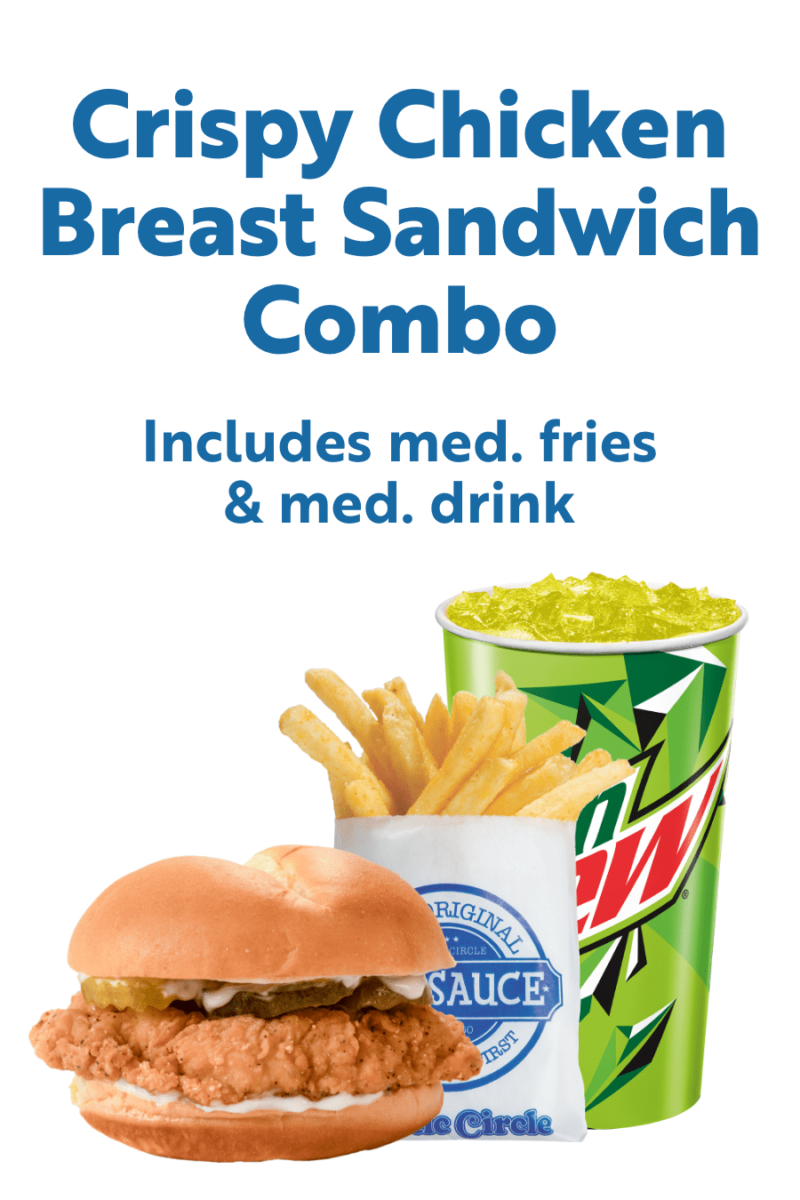 Crispy Chicken Breast Sandwich Combo - Includes med. fries & med. drink