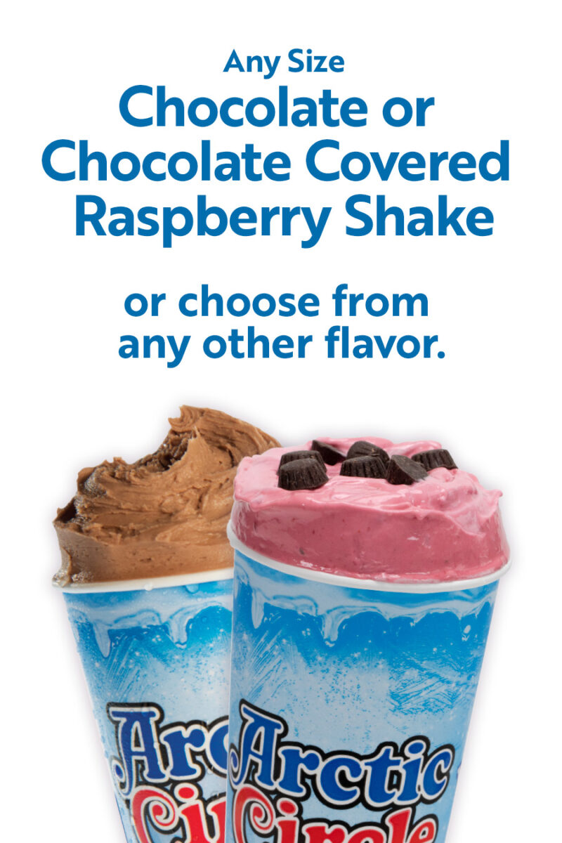 Chocolate or Chocolate Covered Raspberry Shake