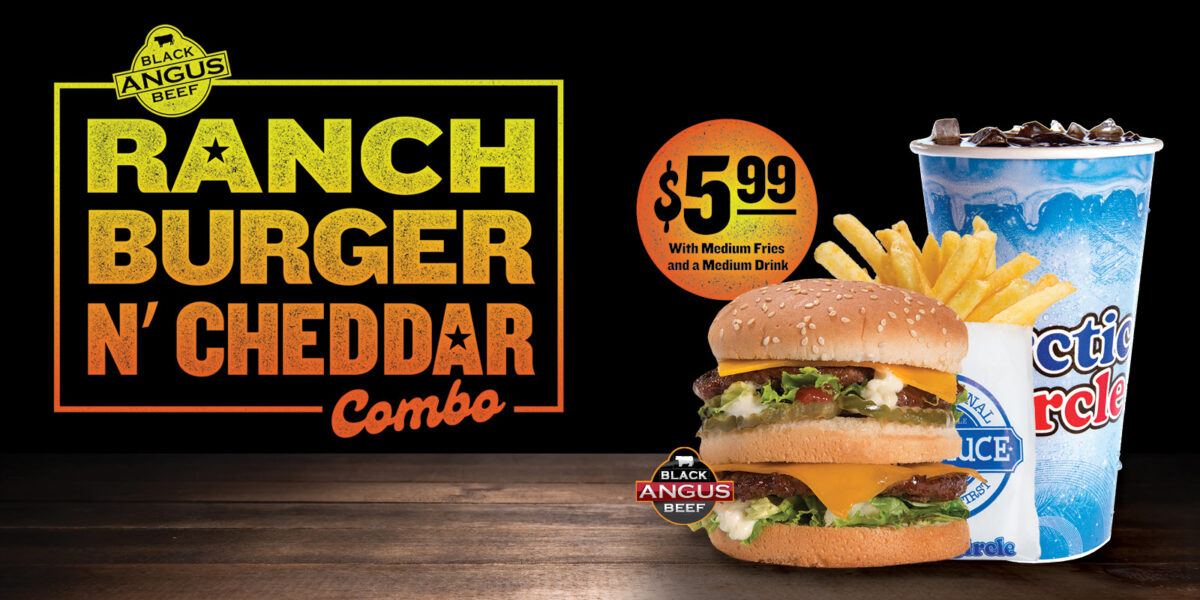 $5.99 Ranch Burger n' Cheddar Combo