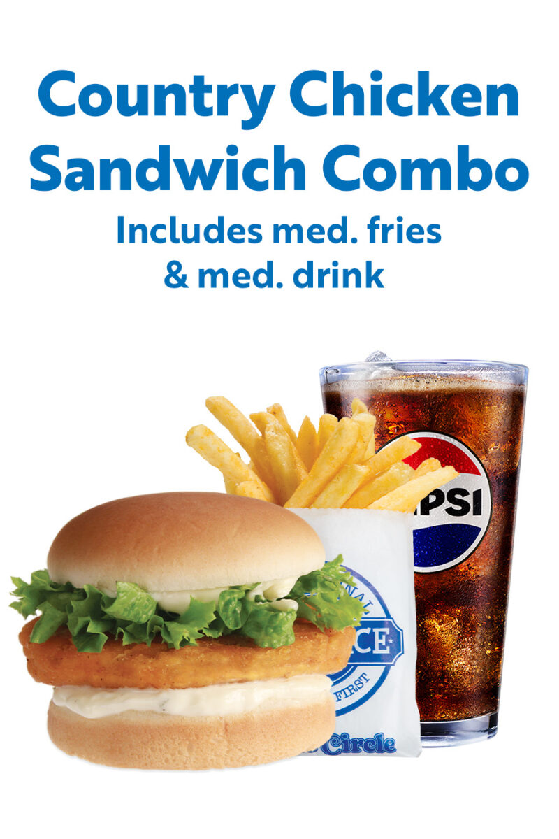 Country Chicken Combo - Includes med. fries & med. drink